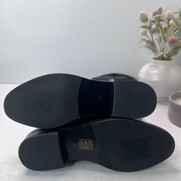 Tory Burch Everly Leather Riding Boots Side Zipper Black Women's 7M NWOB - Picture 7 of 9